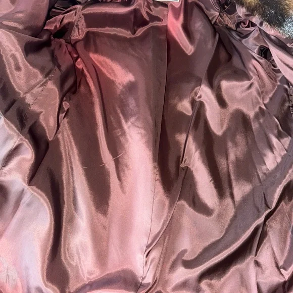 Vintage Terry Lewis Classic Luxuries Brown Print Mid Length Women Coat Size Med - Picture 8 of 10